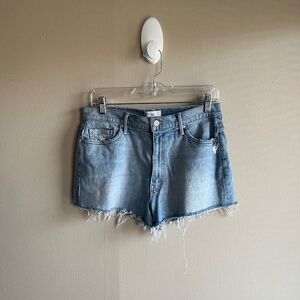 MOTHER x Miranda Kerr "Easy Does It" Cutoff Denim Short